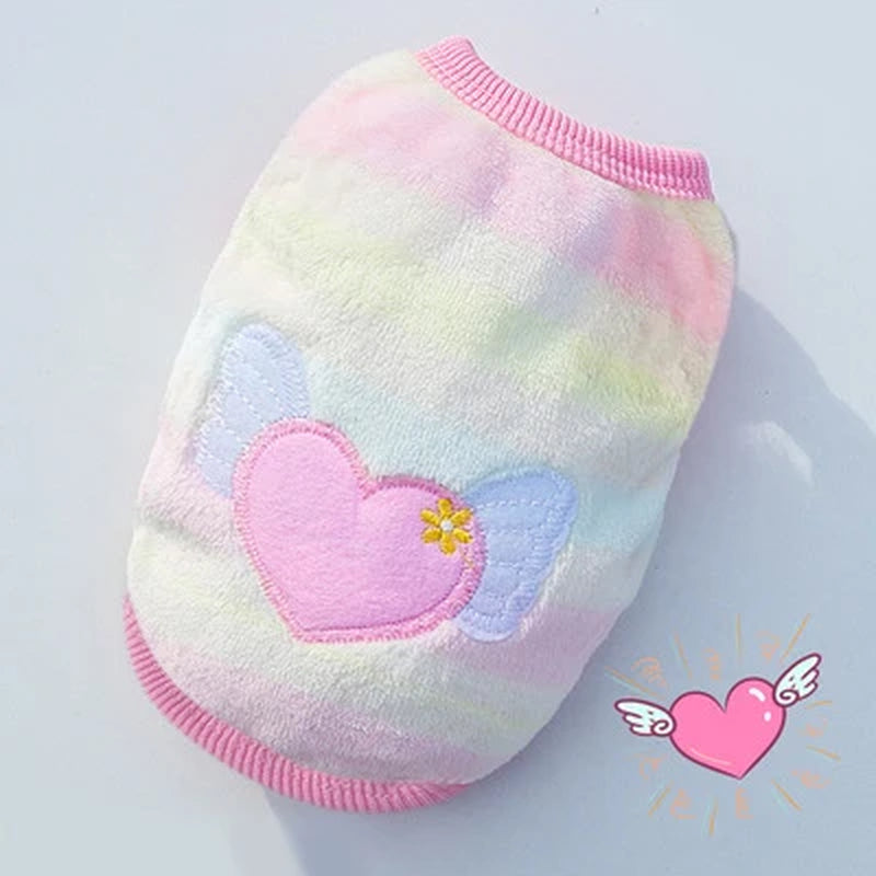 Cute Dog Clothes Winter Vest for Small Dogs Cats Warm Pets Sweater Soft Flannel Puppy Puffer Jacket Dog Accessories Supplies Xxs