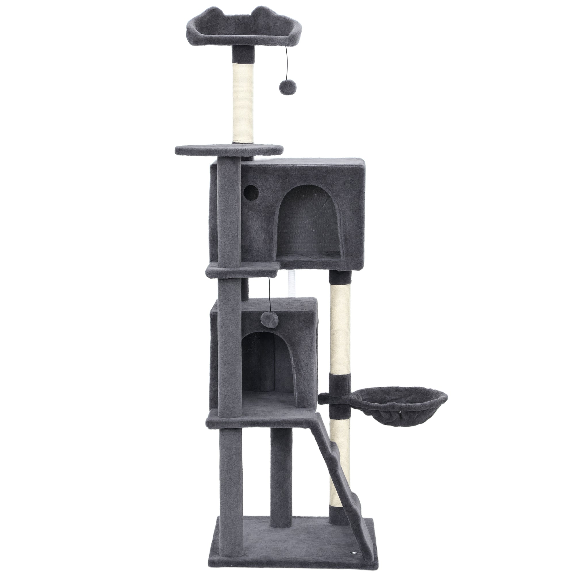 Cat Tree, Large Cat Tower with Sisal Scratching Posts, Cat Houses