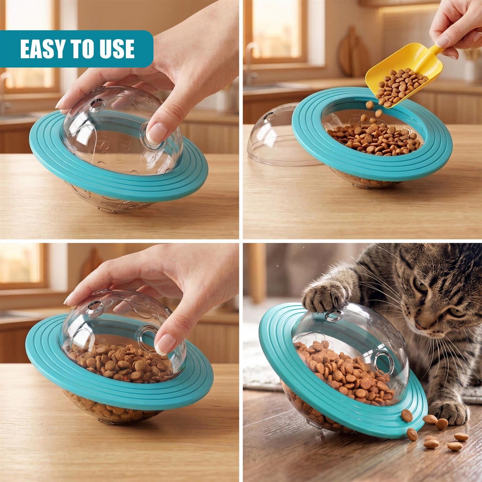 Dog Treat Dispensing Ball Interactive Puzzle Pet Toy Slow Feeder IQ Training