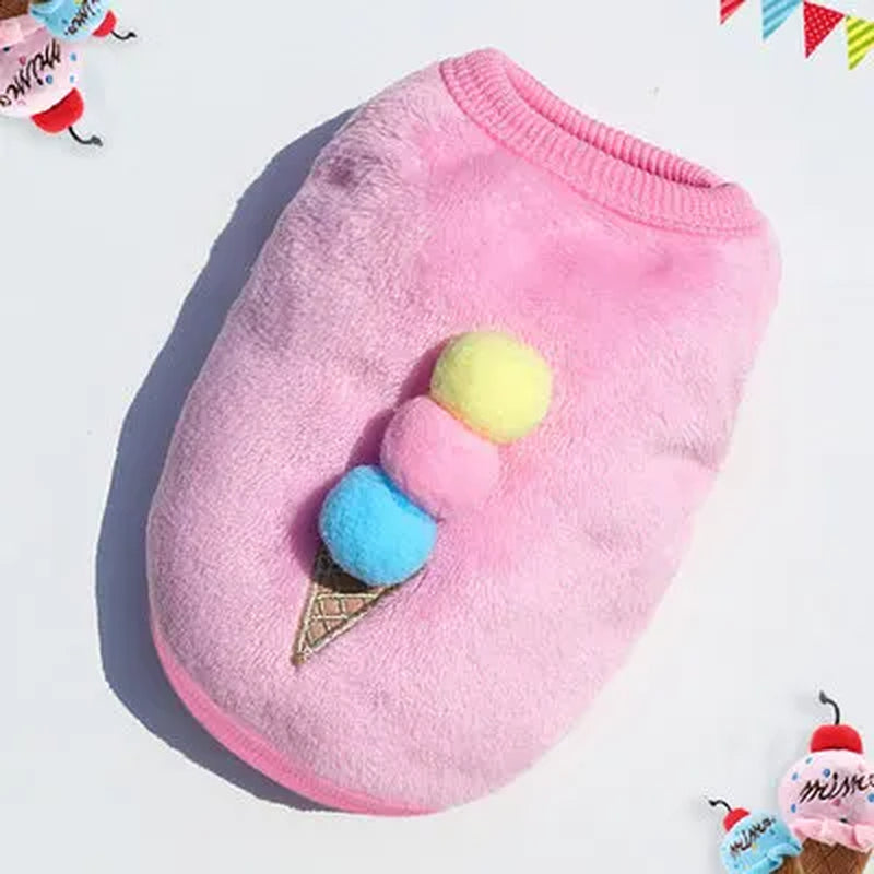Cute Dog Clothes Winter Vest for Small Dogs Cats Warm Pets Sweater Soft Flannel Puppy Puffer Jacket Dog Accessories Supplies Xxs