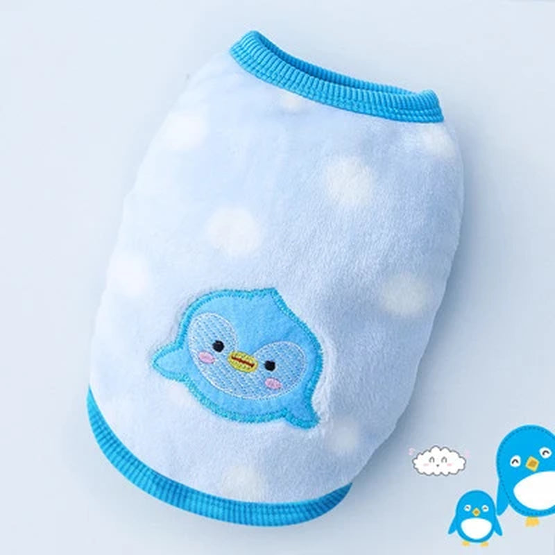 Cute Dog Clothes Winter Vest for Small Dogs Cats Warm Pets Sweater Soft Flannel Puppy Puffer Jacket Dog Accessories Supplies Xxs