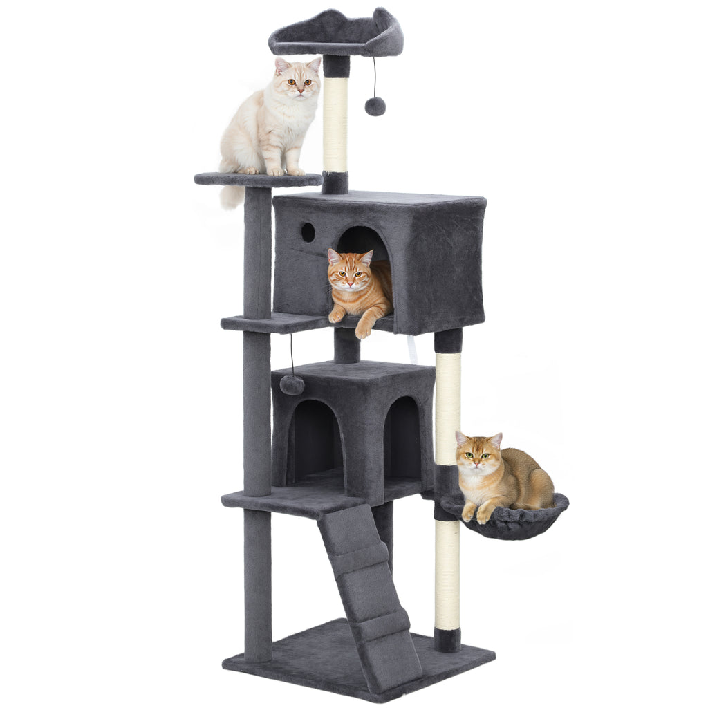 Cat Tree, Large Cat Tower with Sisal Scratching Posts, Cat Houses