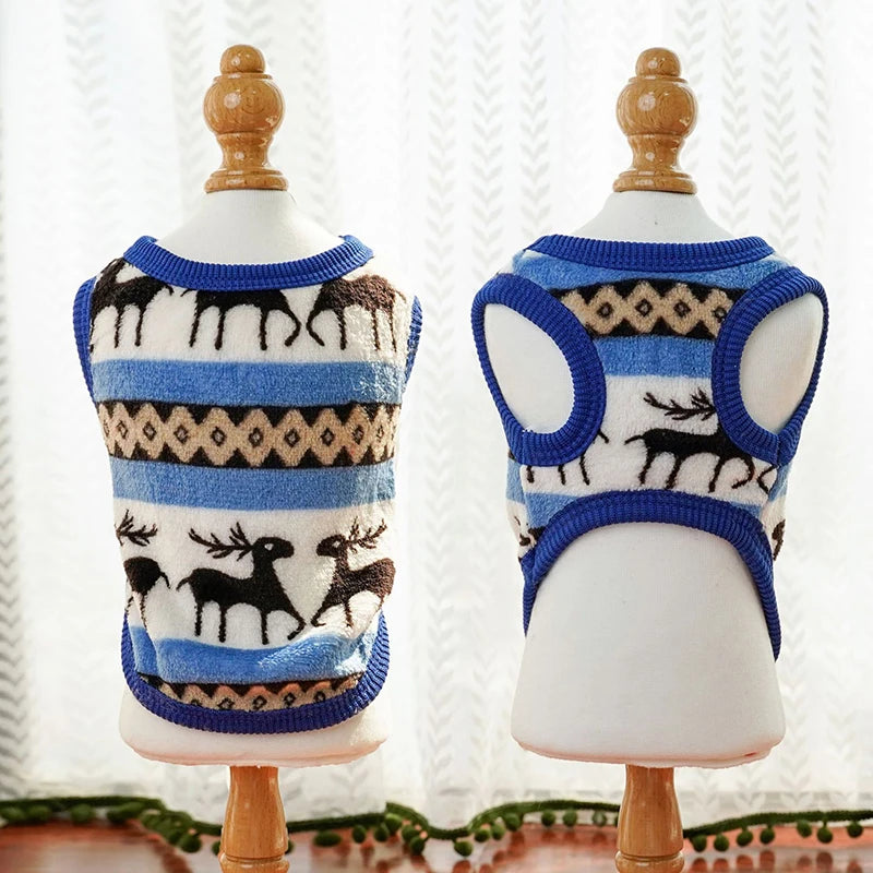 Cute Dog Clothes Winter Vest for Small Dogs Cats Warm Pets Sweater Soft Flannel Puppy Puffer Jacket Dog Accessories Supplies Xxs