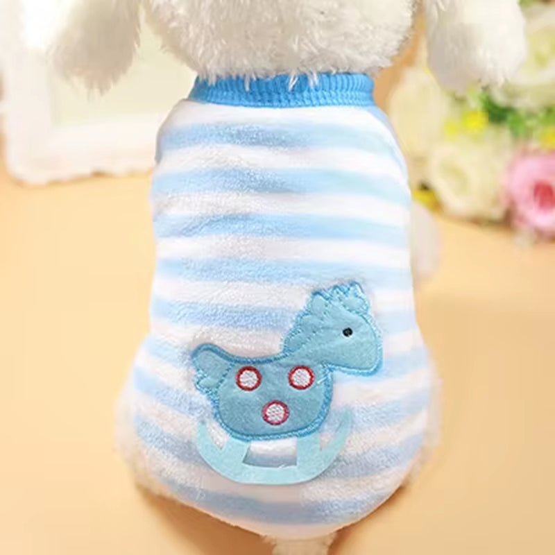 Cute Dog Clothes Winter Vest for Small Dogs Cats Warm Pets Sweater Soft Flannel Puppy Puffer Jacket Dog Accessories Supplies Xxs