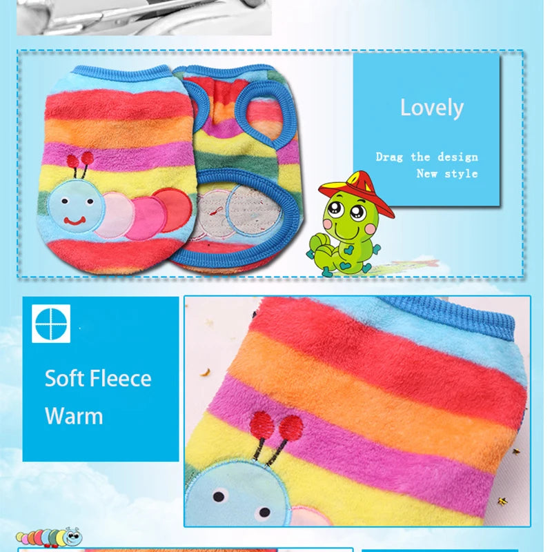 Cute Dog Clothes Winter Vest for Small Dogs Cats Warm Pets Sweater Soft Flannel Puppy Puffer Jacket Dog Accessories Supplies Xxs