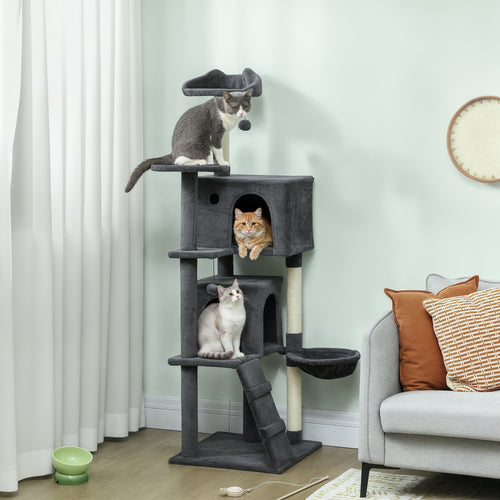 Cat Tree, Large Cat Tower with Sisal Scratching Posts, Cat Houses