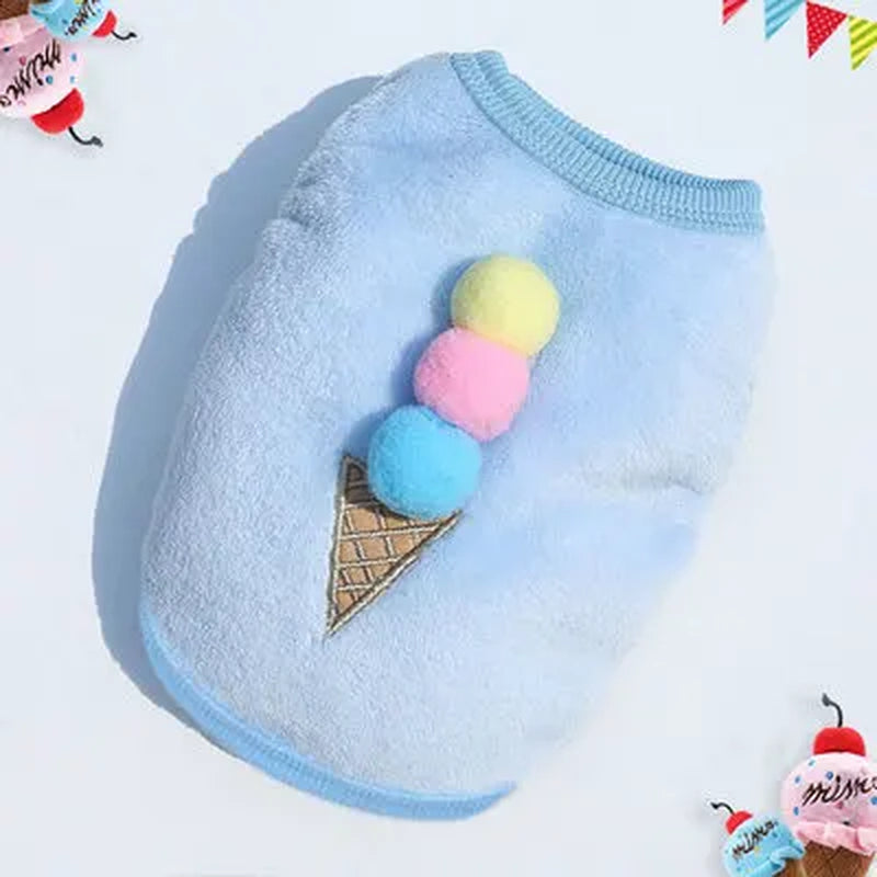 Cute Dog Clothes Winter Vest for Small Dogs Cats Warm Pets Sweater Soft Flannel Puppy Puffer Jacket Dog Accessories Supplies Xxs